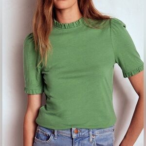 Boden Supersoft Frill Detail T-shirt